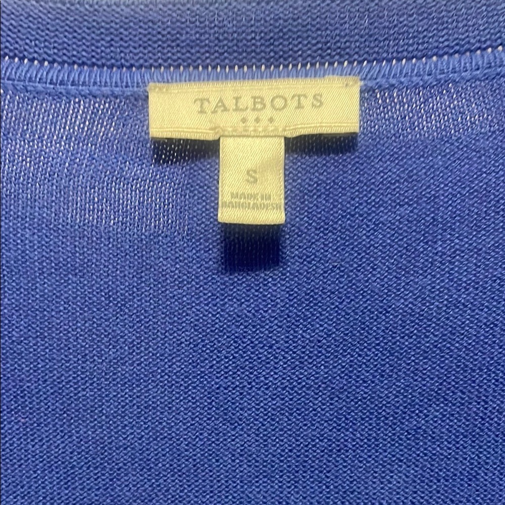 Talbots Blue Button-Up Cardigan - Picture 2 of 5